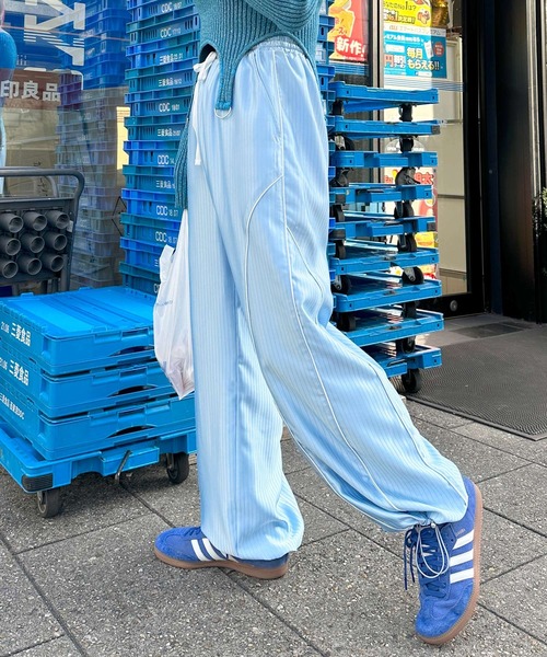 Alley by w closet（アリーバイダブルクローゼット）の「【Alley】パイピング切替パンツ（その他パンツ・レディース・ピンク/サックスブルー・FREE）」の12枚目の写真