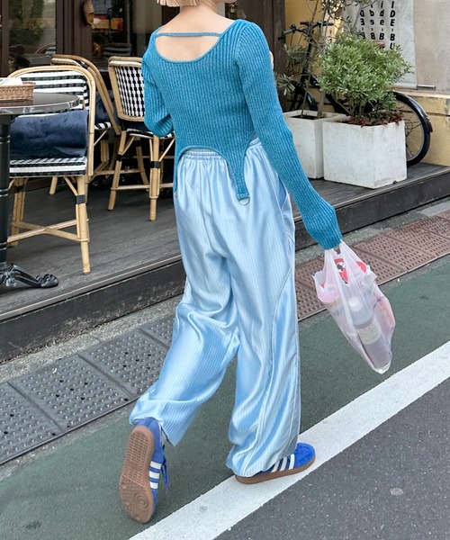 Alley by w closet（アリーバイダブルクローゼット）の「【Alley】パイピング切替パンツ（その他パンツ・レディース・ピンク/サックスブルー・FREE）」の15枚目の写真