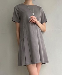 サイドプリーツミニワンピース
