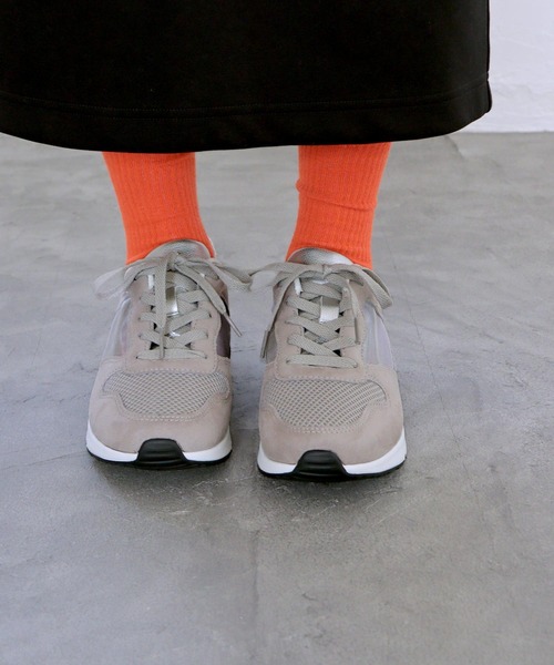 grandfleur（グランドフルール）の「軽量厚底 メッシュ エアーソール スニーカー（スニーカー・レディース・ベージュ/ブラック/グレー・23.0cm/23.5cm/24.0cm/24.5cm/22.5cm/25.0cm）」の11枚目の写真