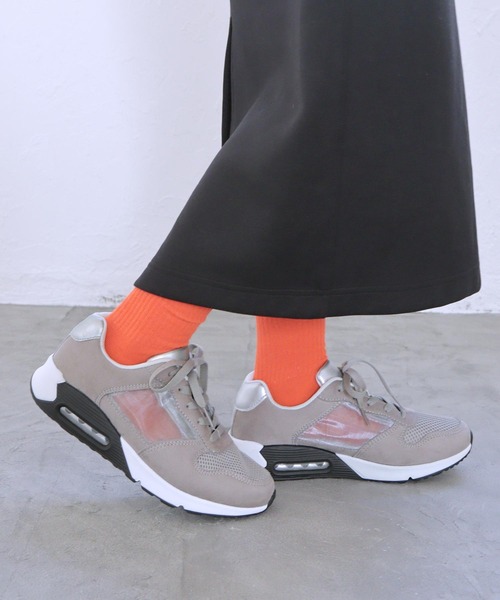 grandfleur（グランドフルール）の「軽量厚底 メッシュ エアーソール スニーカー（スニーカー・レディース・ベージュ/ブラック/グレー・23.0cm/23.5cm/24.0cm/24.5cm/22.5cm/25.0cm）」の10枚目の写真