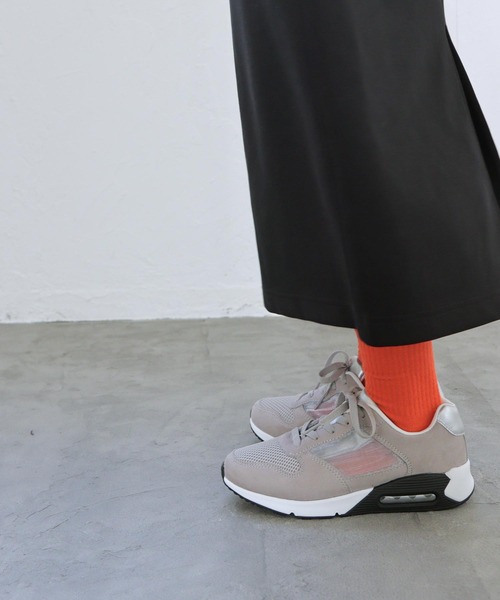 grandfleur（グランドフルール）の「軽量厚底 メッシュ エアーソール スニーカー（スニーカー・レディース・ベージュ/ブラック/グレー・23.0cm/23.5cm/24.0cm/24.5cm/22.5cm/25.0cm）」の13枚目の写真