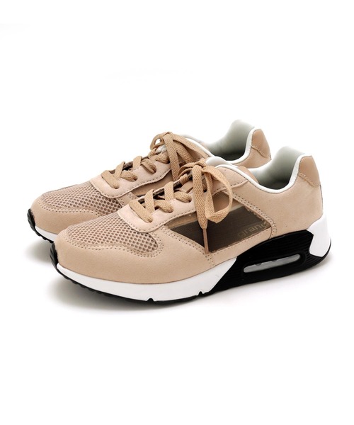 grandfleur（グランドフルール）の「軽量厚底 メッシュ エアーソール スニーカー（スニーカー・レディース・ベージュ/ブラック/グレー・23.0cm/23.5cm/24.0cm/24.5cm/22.5cm/25.0cm）」の22枚目の写真