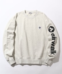 【AIRWALK/エアウォーク】裏毛 グラフィック オーバーサイズ クルーネックスウェット