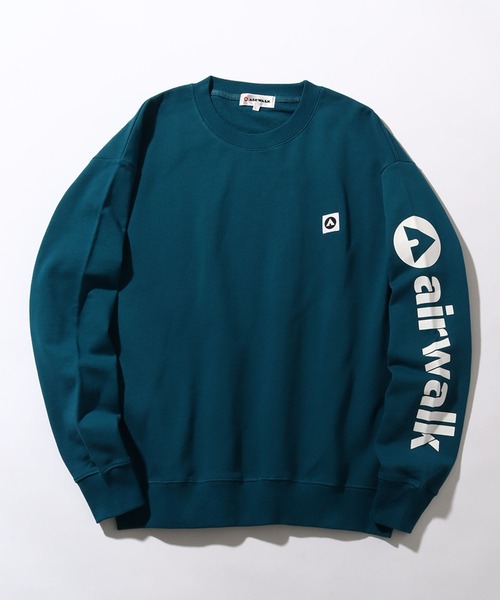 AIRWALK(エアウォーク)の「【AIRWALK/エアウォーク】裏毛 グラフィック オーバーサイズ クルーネックスウェット(スウェット・メンズ・ブルーグリーン/ブラック/ライトブルー/オートミール・L/LL/M)」の2枚目の写真