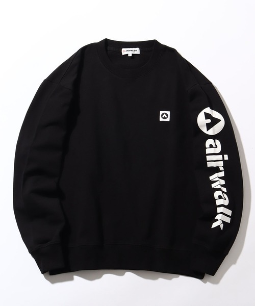 AIRWALK(エアウォーク)の「【AIRWALK/エアウォーク】裏毛 グラフィック オーバーサイズ クルーネックスウェット(スウェット・メンズ・ブルーグリーン/ブラック/ライトブルー/オートミール・L/LL/M)」の1枚目の写真