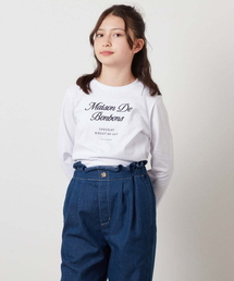 a.v.v（アーヴェヴェ）の「[100-130]ロゴプリントロンＴ（Tシャツ/カットソー・キッズ）」