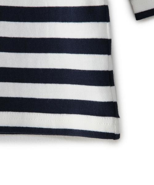 green label relaxing（グリーンレーベルリラクシング）の「【KIDS】STDK GLR ボーダープルオーバー（Tシャツ/カットソー・キッズ・ブラック/ライトグレー/ネイビー・105/135/115/95/125）」の9枚目の写真