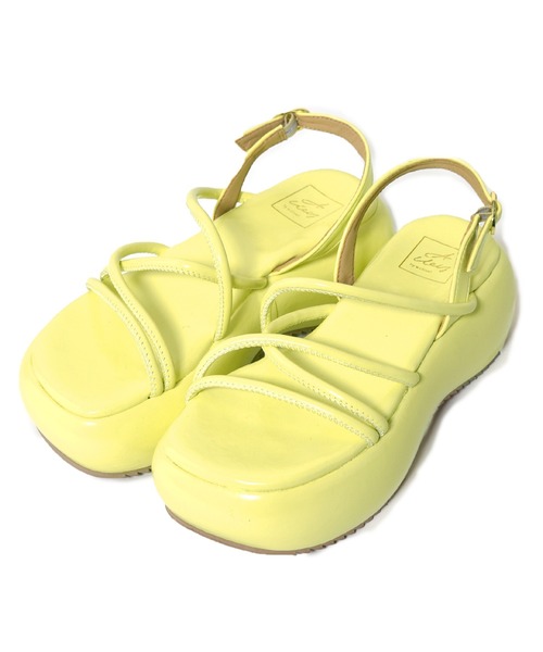Alley by w closet(アリーバイダブルクローゼット)の「【Alley】厚底チューブサンダル(サンダル・レディース・イエロー/ブラック/オフホワイト・L/M)」の14枚目の写真