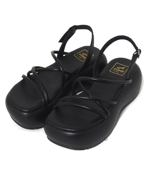 Alley by w closet(アリーバイダブルクローゼット)の「【Alley】厚底チューブサンダル(サンダル・レディース・イエロー/ブラック/オフホワイト・L/M)」の15枚目の写真