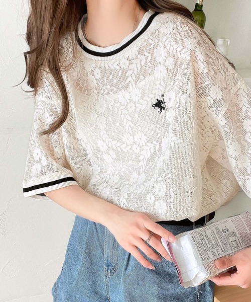 Tシャツ レディース 半袖 春 夏 クロシェ レース フレンチ袖 楽天市場】【 クラシカルエルフ classical elf 】 tシャツ