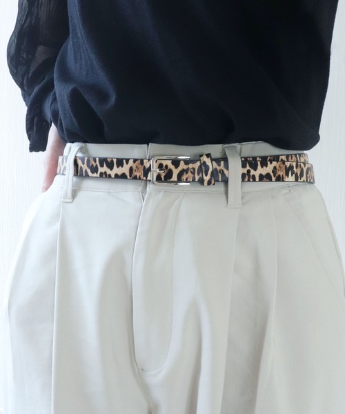 stussy レザーベルト アニマル柄 希少Ω