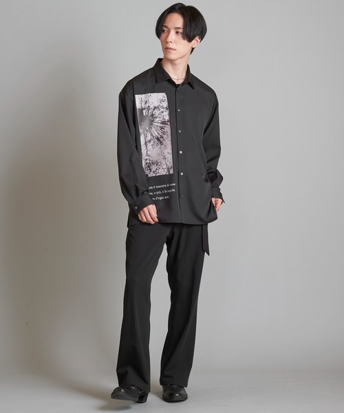 NO ID.（ノーアイディ）の「【NO ID.】Photo Print Big Shirt / フォト プリント ビッグ シャツ（シャツ/ブラウス・メンズ・ホワイト/ブラック・ONE SIZE）」の10枚目の写真