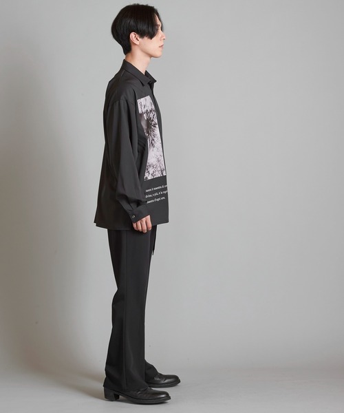 NO ID.（ノーアイディ）の「【NO ID.】Photo Print Big Shirt / フォト プリント ビッグ シャツ（シャツ/ブラウス・メンズ・ホワイト/ブラック・ONE SIZE）」の11枚目の写真