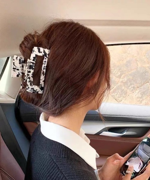 セール】柄ヘアクリップ（10㎝）（バレッタ/ヘアクリップ）｜E&C