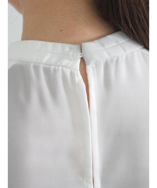 Te chichi（テチチ）の「フロントタックスタンドブラウス（シャツ/ブラウス・レディース・グリーン/キナリ/オフホワイト/グレー・F）」の17枚目の写真