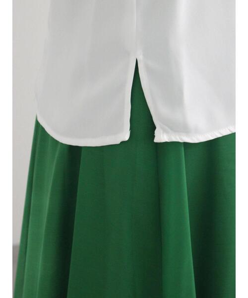 Te chichi（テチチ）の「フロントタックスタンドブラウス（シャツ/ブラウス・レディース・グリーン/キナリ/オフホワイト/グレー・F）」の20枚目の写真