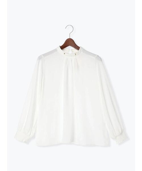 Te chichi（テチチ）の「フロントタックスタンドブラウス（シャツ/ブラウス・レディース・グリーン/キナリ/オフホワイト/グレー・F）」の21枚目の写真