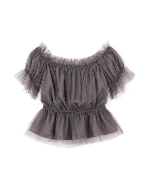 PROPORTION BODY DRESSING（プロポーションボディドレッシング）の「ペプラムチュールブラウス / 1214110412（シャツ/ブラウス・レディース・ホワイト系その他/ピンク/グレー・FREE）」の18枚目の写真