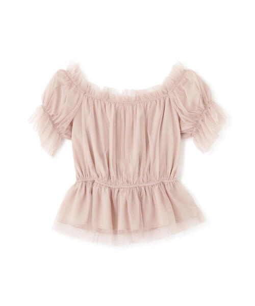 PROPORTION BODY DRESSING（プロポーションボディドレッシング）の「ペプラムチュールブラウス / 1214110412（シャツ/ブラウス・レディース・ホワイト系その他/ピンク/グレー・FREE）」の8枚目の写真