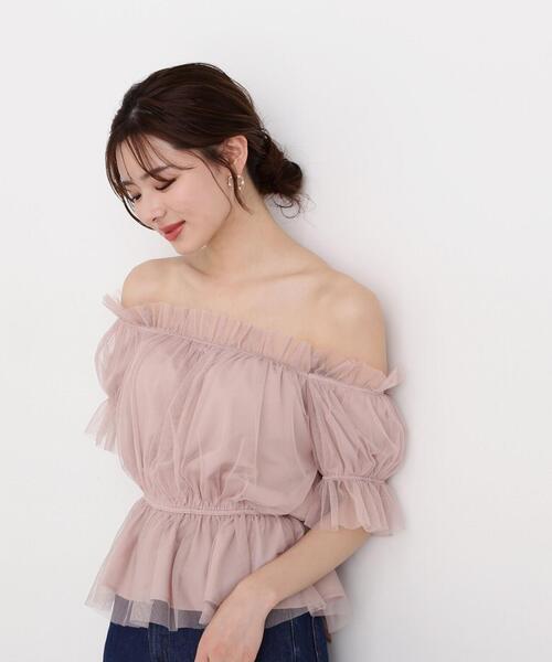 PROPORTION BODY DRESSING（プロポーションボディドレッシング）の「ペプラムチュールブラウス / 1214110412（シャツ/ブラウス・レディース・ホワイト系その他/ピンク/グレー・FREE）」の11枚目の写真