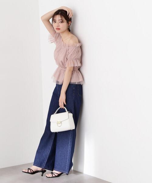 PROPORTION BODY DRESSING（プロポーションボディドレッシング）の「ペプラムチュールブラウス / 1214110412（シャツ/ブラウス・レディース・ホワイト系その他/ピンク/グレー・FREE）」の12枚目の写真