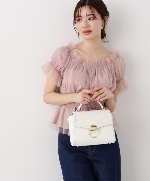 PROPORTION BODY DRESSING（プロポーションボディドレッシング）の「ペプラムチュールブラウス / 1214110412（シャツ/ブラウス・レディース・ホワイト系その他/ピンク/グレー・FREE）」の14枚目の写真