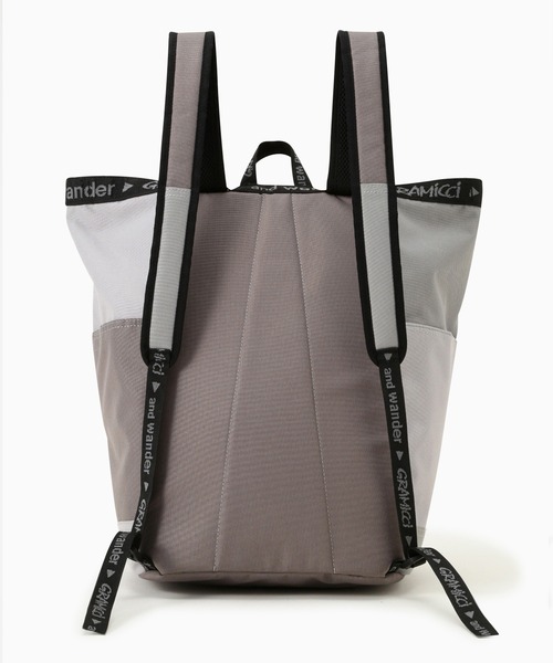 and wander(アンドワンダー)の「and wander/アンドワンダー×GRAMICCI/グラミチ MULTI PATCHWORK 2WAY PACK リュック(バックパック/リュック・メンズ・ブラック/オリーブ・FREE)」の5枚目の写真