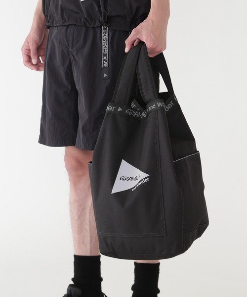 and wander(アンドワンダー)の「and wander/アンドワンダー×GRAMICCI/グラミチ MULTI PATCHWORK 2WAY PACK リュック(バックパック/リュック・メンズ・ブラック/オリーブ・FREE)」の8枚目の写真