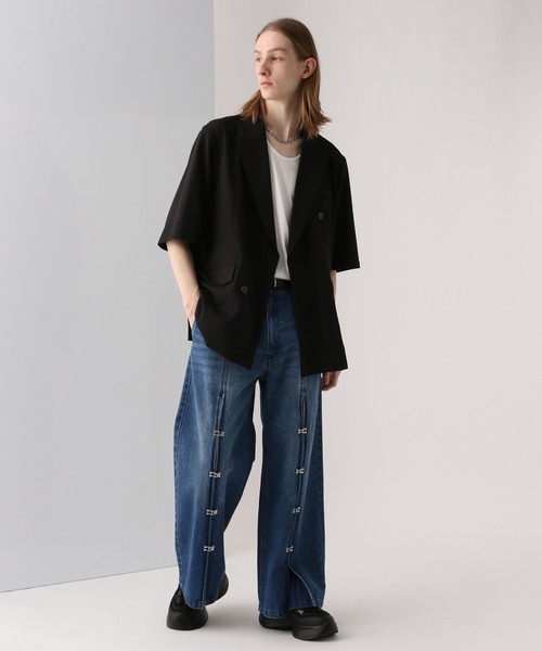 HARE（ハレ）の「【接触冷感 SET UP対応】ダブルジャケット()HARE（テーラードジャケット・メンズ・ブラック/ブルー/グレー・SMALL/MEDIUM）」の4枚目の写真