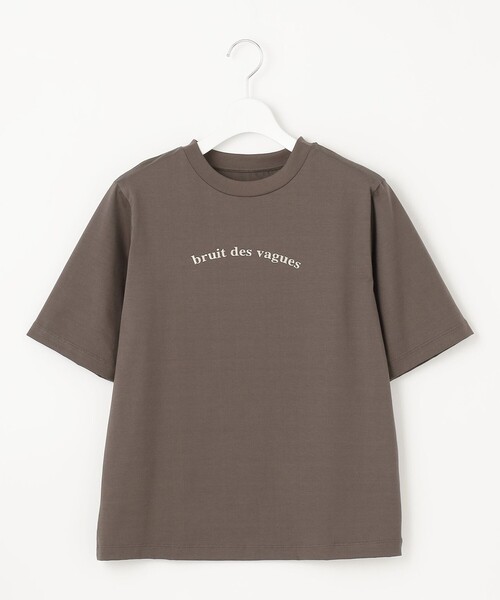 自由区(ジユウク)の「【カタログ掲載・WEB限定カラーあり・洗える】ロゴ刺繍 Tシャツ(Tシャツ/カットソー・レディース・ネイビー系1/ホワイト系/スカイブルー系/グレー系・46/44)」の2枚目の写真