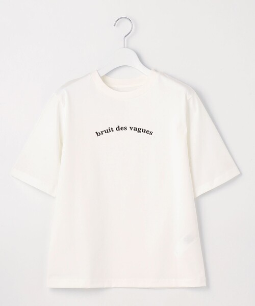 自由区(ジユウク)の「【カタログ掲載・WEB限定カラーあり・洗える】ロゴ刺繍 Tシャツ(Tシャツ/カットソー・レディース・ネイビー系1/ホワイト系/スカイブルー系/グレー系・46/44)」の14枚目の写真