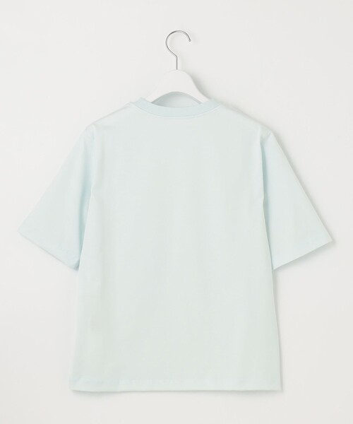 自由区(ジユウク)の「【カタログ掲載・WEB限定カラーあり・洗える】ロゴ刺繍 Tシャツ(Tシャツ/カットソー・レディース・ネイビー系1/ホワイト系/スカイブルー系/グレー系・46/44)」の16枚目の写真