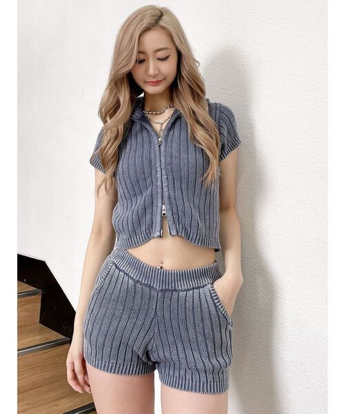 GYDA（ジェイダ）の「【SETUP着用可】W ZIPブリーチワイドリブニットトップス（ニット/セーター・レディース・オフホワイト/ブラック/ネイビー・FREE）」の10枚目の写真