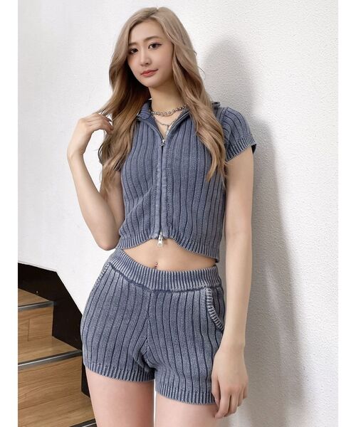 GYDA（ジェイダ）の「【SETUP着用可】W ZIPブリーチワイドリブニットトップス（ニット/セーター・レディース・オフホワイト/ブラック/ネイビー・FREE）」の11枚目の写真