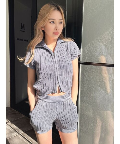 GYDA（ジェイダ）の「【SETUP着用可】W ZIPブリーチワイドリブニットトップス（ニット/セーター・レディース・オフホワイト/ブラック/ネイビー・FREE）」の16枚目の写真