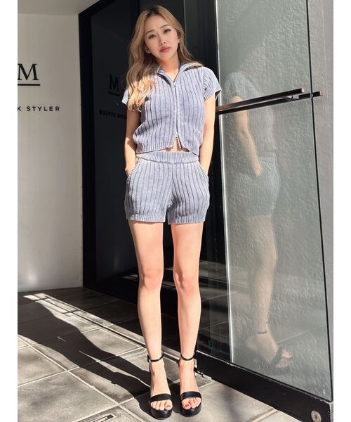 GYDA（ジェイダ）の「【SETUP着用可】W ZIPブリーチワイドリブニットトップス（ニット/セーター・レディース・オフホワイト/ブラック/ネイビー・FREE）」の22枚目の写真