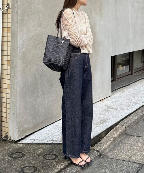 fredy emue（フレディエミュ）の「ラメメッシュプルオーバー（ニット/セーター・レディース・アイボリー/ブラウン/ブルー・38）」の5枚目の写真