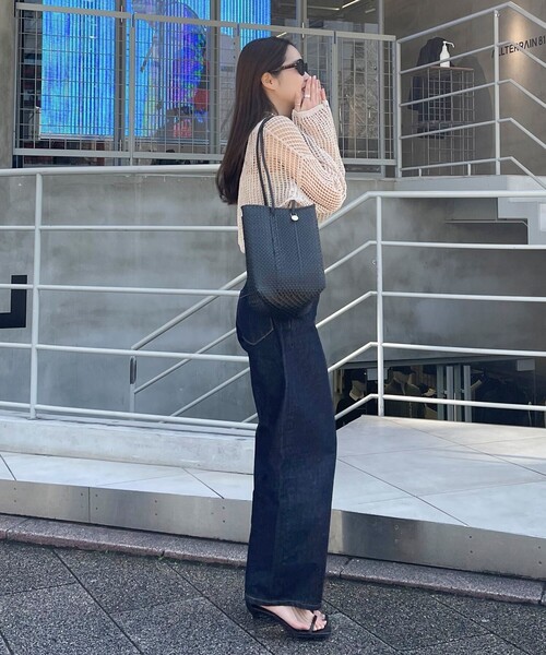 fredy emue（フレディエミュ）の「ラメメッシュプルオーバー（ニット/セーター・レディース・アイボリー/ブラウン/ブルー・38）」の12枚目の写真