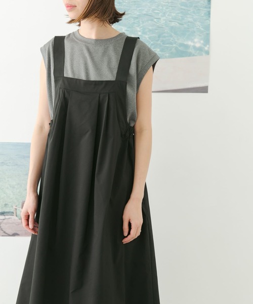 URBAN RESEARCH DOORS（アーバンリサーチドアーズ）の「add fabricsワークジャンスカ（ワンピース・レディース・カーキ/ブラック/チャコールグレー・MEDIUM）」の17枚目の写真