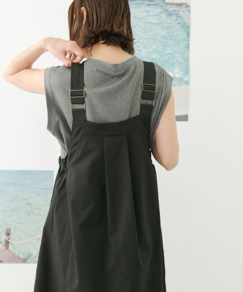 URBAN RESEARCH DOORS（アーバンリサーチドアーズ）の「add fabricsワークジャンスカ（ワンピース・レディース・カーキ/ブラック/チャコールグレー・MEDIUM）」の20枚目の写真