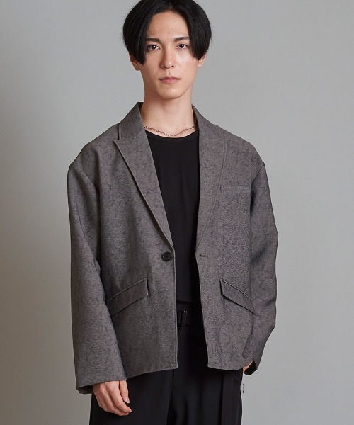 NO ID.（ノーアイディ）の「mj9853- ﾄﾞﾛｯﾌﾟｼｮﾙﾀﾞｰ1B-JKT テーラード 