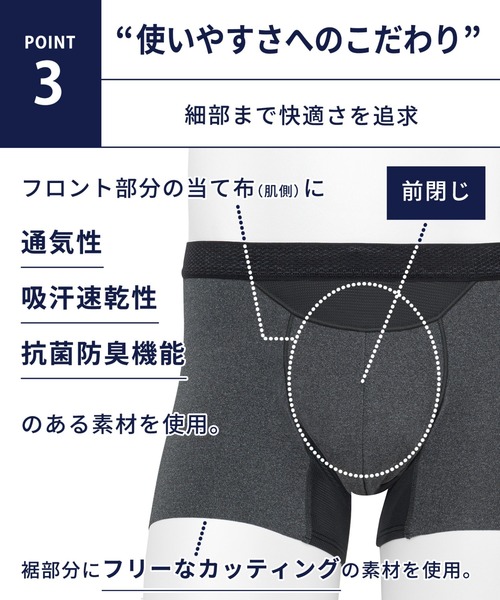 WACOAL MEN（ワコールメン）の「＜Koti＞コラボ　ボクサーパンツ　「ダブルエアスルーパンツ」（ボクサーパンツ・メンズ・ブラック・L/M）」の8枚目の写真