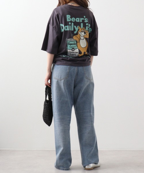 FUNALIVE（ファンアライブ）の「ｵｰﾊﾞｰｻｲｽﾞ ｽﾉｰｳｫｯｼｭ加工 レトロTｼｬﾂ レトロベア　半袖（Tシャツ/カットソー・メンズ・スミクロ/ブラック/ダークグリーン/ネイビー・LL/L/M）」の19枚目の写真