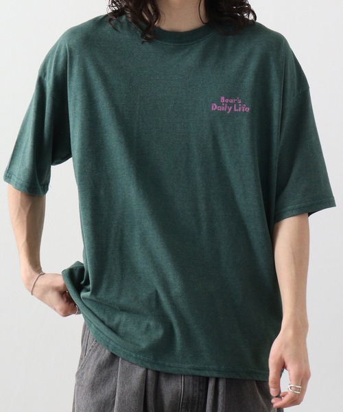 FUNALIVE（ファンアライブ）の「ｵｰﾊﾞｰｻｲｽﾞ ｽﾉｰｳｫｯｼｭ加工 レトロTｼｬﾂ レトロベア　半袖（Tシャツ/カットソー・メンズ・スミクロ/ブラック/ダークグリーン/ネイビー・LL/L/M）」の20枚目の写真