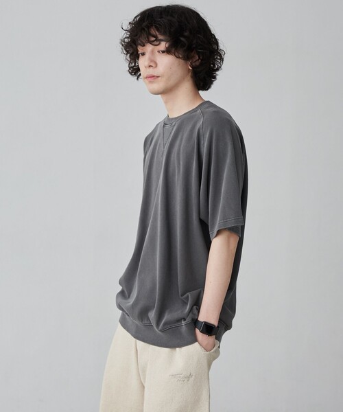 coen(コーエン)の「ピグメントスウェットTシャツ(Tシャツ/カットソー・メンズ・ダークグリーン/ネイビー/ダークグレー・S/M/L)」の5枚目の写真