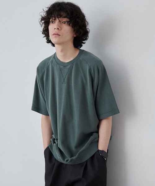 coen(コーエン)の「ピグメントスウェットTシャツ(Tシャツ/カットソー・メンズ・ダークグリーン/ネイビー/ダークグレー・S/M/L)」の8枚目の写真