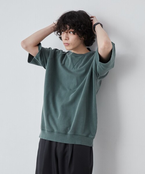 coen(コーエン)の「ピグメントスウェットTシャツ(Tシャツ/カットソー・メンズ・ダークグリーン/ネイビー/ダークグレー・S/M/L)」の9枚目の写真