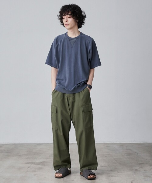 coen(コーエン)の「ピグメントスウェットTシャツ(Tシャツ/カットソー・メンズ・ダークグリーン/ネイビー/ダークグレー・S/M/L)」の15枚目の写真