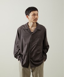 And A（アンドエー）の「And A アンドエー / SUPER 140’S WOOL SAXONY OPEN COLLAR L/S SHIRT JACKET スーパー140’Sウールサキソニーオープンカラーシャツ / AA-S24M001（シャツ/ブラウス）」